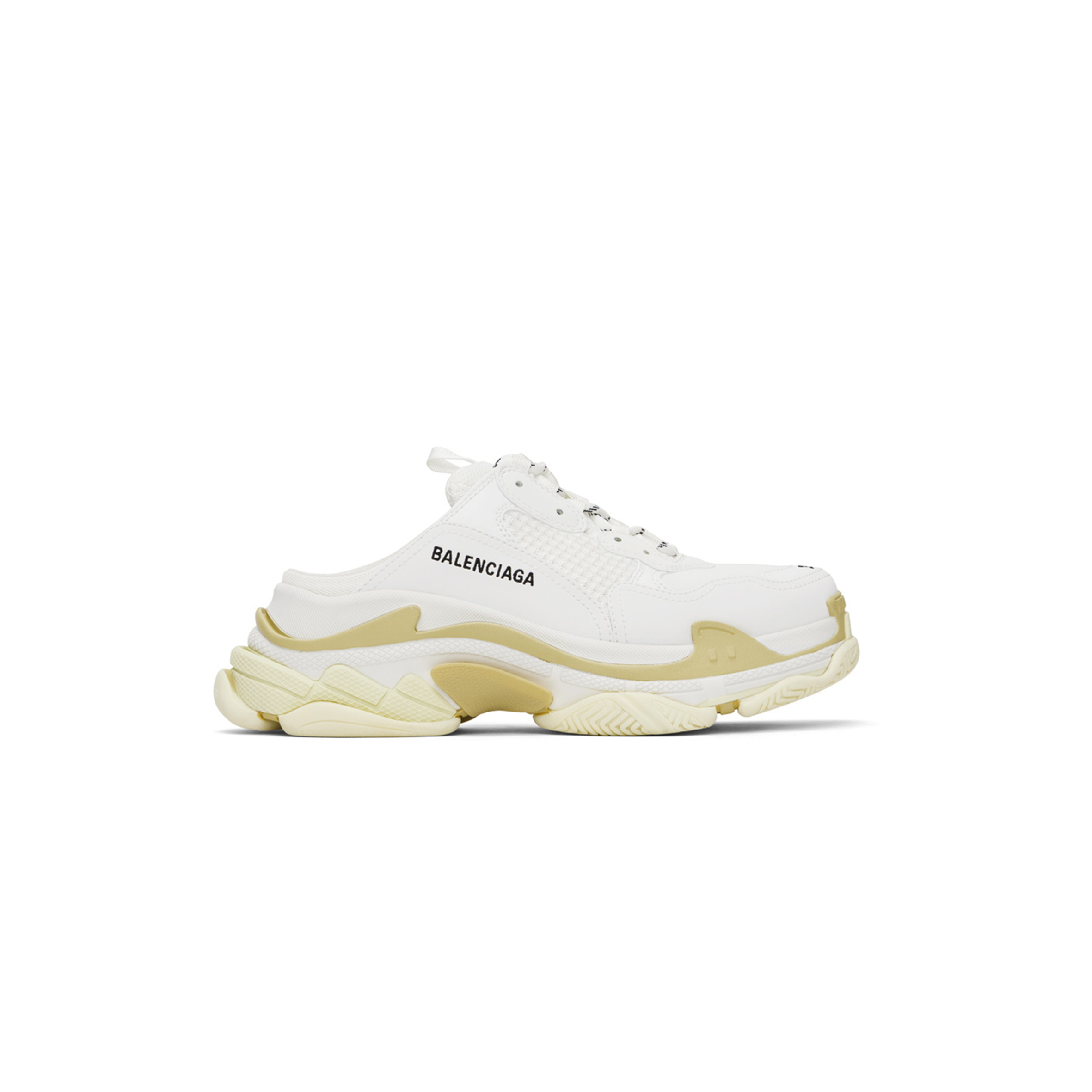 Ba*len*cia*ga white triple s mules 755686w3sm29097